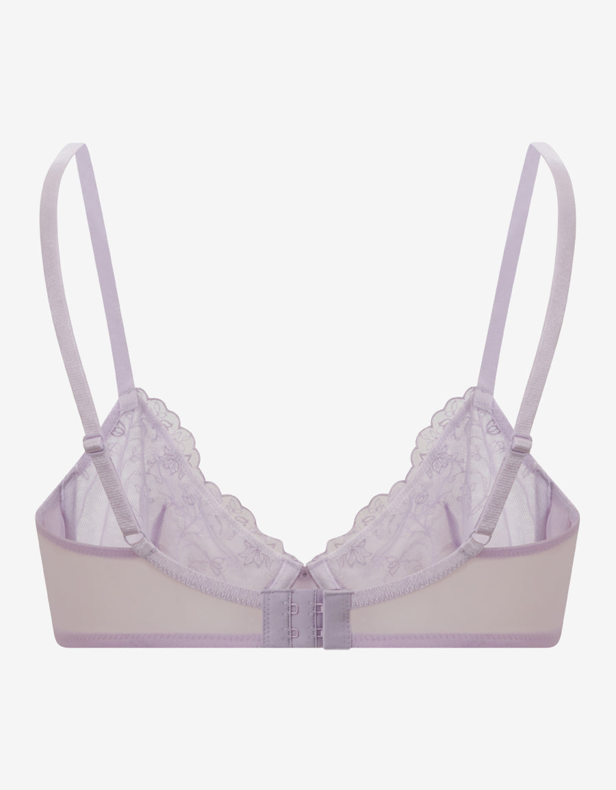 Embroidery Non Padded Balconette Bra