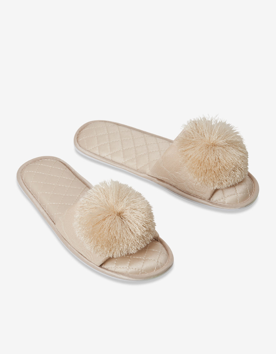Champagne Open Toe Slippers