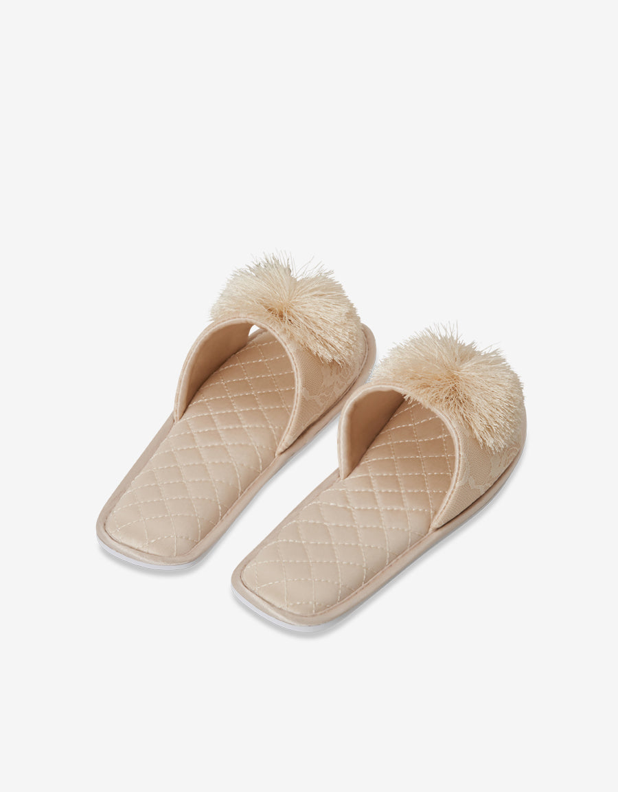 Champagne Open Toe Slippers