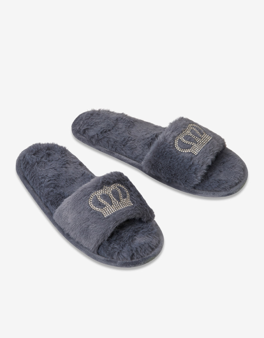 Fur Open Toe Slippers